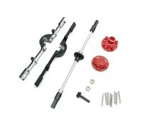 MRFVASD Main Drive Shafts For WPL D12 C14 C24 C24-1 B14 B24 B36 For Mini Truck Upgrade Modification Parts RC Car Gear Rear Axle Housing With Transmission Axles Drive Shaft(Black,Rear Axle)