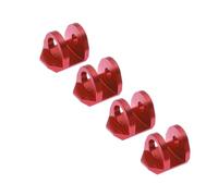 MRFVASD RC Models Repairs For Arrma For Mini For Mojave 1/18 For Granite For Grom For Typhon 1/14 4pcs Metal Shock Absorber Protection Cover Shock Cap Protector(Red)