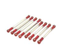 MRFVASD RC Models Repairs For MN For MN128 For Wrangler Model 1/12 Metal Upgrade Adjustable Chassis Linkage RC Car Parts Accessories Replacement Repair(Red)