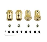 MRFVASD Rc Parts Accessories For WPL C14 C24 C34 C44 B14 B24 B16 B36 D12 For MN D90 D91 96 99s 4PCS 5mm To 12mm Brass Hub Hex Adapter RC Car Upgrade Parts And Accessories