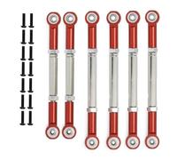 MRFVASD RC Repairs Models Spare For AMP For Ruckus For Torment Axe Brutus For Circuit ECX 2WD Series 1/10 6Pcs Pull Rod Link Rod Set RC Car Upgrade Parts(Red)