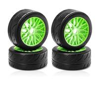 MRFVASD RC Repairs Models Spare For Arrma For Infraction For Felony For Limitless 1/7 4pcs 100x42mm 42/100 Tire Tyre 17mm Wheel Hex RC Car Upgrade Parts(Green)
