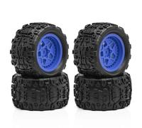 MRFVASD RC Repairs Models Spare For Arrma For Typhon For Grom For Granite For 1/18 4pcs 12mm Hex Wheel Tire RC Repair Modify Upgrade Parts Accessories(Blue)