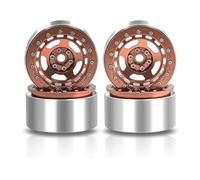 MRFVASD RC Repairs Models Spare For Axial For SCX10 For Wraith For Capra RR10 RBX10 For Traxxas For TRX4 D90 1/10 2.2 Beadlock Wheel Rim Wheel Hub RC Crawler Car(Orange)