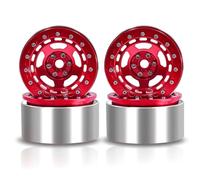 MRFVASD RC Repairs Models Spare For Axial For Traxxas For SCX10 For Wraith For Capra RR10 RBX10 For TRX4 D90 1/10 Metal 2.2" Wheel Rim Wheel Hub RC Parts(Red)
