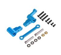MRFVASD RC Repairs Models Spare For MJX For Hyper Go For 14301 14303 1/14 Metal Steering Group Assembly With Bearings Linkage RC Car Upgrade Parts(Blue)