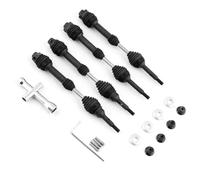 MRFVASD RC Repairs Models Spare For Traxxas For VXL For Slash For Rustler For Hoss For Stampede 4X4 1/10 4 Pcs/2pcs Rear Drive Shaft Steel Driveshaft RC Car Parts(Black,Front rear)