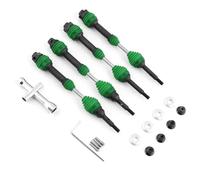 MRFVASD RC Repairs Models Spare For Traxxas For VXL For Slash For Rustler For Hoss For Stampede 4X4 1/10 4 Pcs/2pcs Rear Drive Shaft Steel Driveshaft RC Car Parts(Green,Front rear)