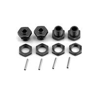MRFVASD RC Repairs Toys For Arrma For Typhon 3S 1/8 Metal 17Mm Wheel Hex Hub Adapter With Nut Kit RC Car Upgrade Repairs Replacements Accessories(Black)