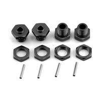 MRFVASD RC Repairs Toys For Arrma For Typhon 3S 1/8 Metal 17Mm Wheel Hex Hub Adapter With Nut RC Car Upgrade Repairs Replacements Accessories(Black)