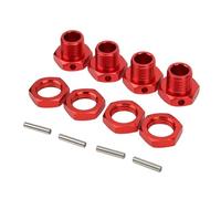 MRFVASD RC Repairs Toys For HSP 1/8 4PCS RC Wheel Hex Driver 17MM Aluminum Alloy Wheel Hex Coupler Upgrade Accessories Kit RC Crawler Car Repairs Parts(Red)