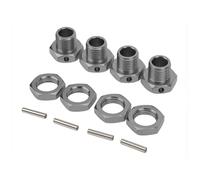 MRFVASD RC Repairs Toys For HSP 1/8 4PCS RC Wheel Hex Driver 17MM Aluminum Alloy Wheel Hex Coupler Upgrade Accessories Kit RC Crawler Car Repairs Parts(Gray)