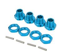 MRFVASD RC Repairs Toys For HSP 1/8 4PCS RC Wheel Hex Driver 17MM Aluminum Alloy Wheel Hex Coupler Upgrade Accessories Kit RC Crawler Car Repairs Parts(Blue)