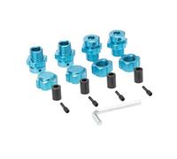 MRFVASD RC Repairs Toys For Traxxas For E-Revo For E-Maxx T-Maxx 5353X 1/10 4x4 Metal 17mm Splined Wheel Hex Hub Extended Adapter RC Car Repairs Parts(Blue)
