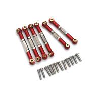 MRFVASD RC Repairs Toys For ZD For Racing MT16 MT14R PT14R BX12 X12S 1/14 Metal Tie Rod Adjustable Upgrade RC Car Repairs Replacements Accessories(Red)