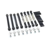 MRFVASD RC Steering Tie Rod Compatible With MN D90 D91 D96 D99 D99S MN90 MS 1/12 RC Car Upgrade Parts Metal For Chassis Pull Rods Link Suspension Tie Rod(Black)