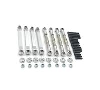 MRFVASD RC Steering Tie Rod Compatible With MN D90 D91 D96 D99 D99S MN90 MS 1/12 RC Car Upgrade Parts Metal For Chassis Pull Rods Link Suspension Tie Rod(Silver)