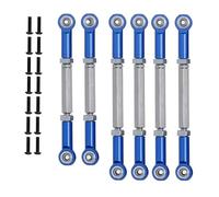 MRFVASD RC Steering Tie Rod Compatible With Ruckus For Torment For Axe For Brutus For Circuit For AMP ECX 2WD 1/10 RC Car Upgrade Parts 6Pcs Pull Rod Link Rod Set(Dark Blue)