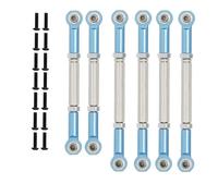 MRFVASD RC Steering Tie Rod Compatible With Ruckus For Torment For Axe For Brutus For Circuit For AMP ECX 2WD 1/10 RC Car Upgrade Parts 6Pcs Pull Rod Link Rod Set(Blue)