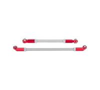 MRFVASD RC Steering Tie Rod Compatible With SCX10 III VS4-10 For Phoenix 1/10 RC For Rock Crawler Car For Chassis Axle Upgrades Metal Adjustable Steering Rod Servo Rod(Red)