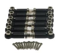 MRFVASD RC Steering Tie Rod Compatible With Wltoys A959 A969 A979 K929 1/18 Scale RC Car Parts Aluminum Pull Rod Front Rear Servo Link Front Rear Servo Link(Black)