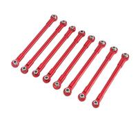 MRFVASD RC Steering Tie Rod For MJX For Hyper GO 1/12 H12Y H12P OP Upgrade Metal Chassis Fixing Rod Parts Accessories Rc Model Crawler Car Truck For Buggy(Red)