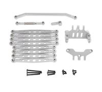 MRFVASD RC Steering Tie Rod For MN 1/12 For MN128 MN86 G500 Aluminum Alloy Chassis Rod Fixed For Seat Steering Servo Arm Set Remote Control Car Accessories(Silver)