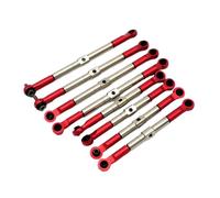 MRFVASD RC Steering Tie Rod For Traxxas 1/16 For E-Revo For Summit 7138 7118 8pcs Hard Steel Adjustable Front And Rear Toe Links Push Rods Accessories(Red)