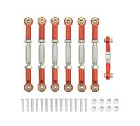 MRFVASD RC Steering Tie Rod For Traxxas For Slash 4X4 For VXL 2WD For Rustler For Stampede For Hoss 1/10 Turnbuckles Camber Link Rod Linkage Set RC Car Parts(Red)