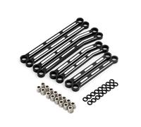 MRFVASD RC Steering Tie Rod For Traxxas For TRX4M For Bronco For Defender 1/18 Metal Alloy Linkage Tie Link Rod Kit Heightened RC Crawler Car Model Upgrade Parts(Black)