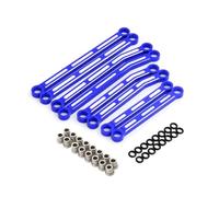 MRFVASD RC Steering Tie Rod For Traxxas For TRX4M For Bronco For Defender 1/18 Metal Alloy Linkage Tie Link Rod Kit Heightened RC Crawler Car Model Upgrade Parts(Blue)
