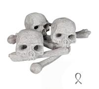 MrGas Log 9 Pcs Ceramic Skulls for Fire Pit, Durable Reusable Fireproof Fire Pit Skull Log for Bonfire, Campfire, Fireplace, Firepit, Halloween Decor for Gas, Propane, Suitable for Winter Fireplaces
