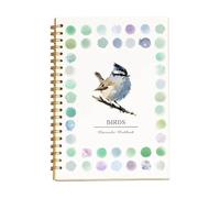 MRGIINR Beginner-Friendly Watercolor Workbooks, Beginner Friendly Painting Kit, Easy Nature Scenes Paint Set, Art Crafts for Creative Exploration, Gift for Adults Teens (Birds)