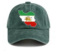 MRGIINR Make Iran Great Again Hat Miga Trucker Cap for Men Women, Iran Persia map & Flag - Lion and Sun Iconic Sign for The Persian Baseball Cap Military Cap Man Hard hat Cap (Green)