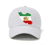 MRGIINR Make Iran Great Again Hat Miga Trucker Cap for Men Women, Iran Persia map & Flag - Lion and Sun Iconic Sign for The Persian Baseball Cap Military Cap Man Hard hat Cap (White)