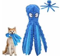 MRGIINR Whiskerspot Octopus Dog Toy | No Stuffing Dog Toys | Eco-friend Squeaky Plush For Puppy Teething | Dogs Chew Toys For Aggressive Chewers | Indestructible Dog Toy to Keep Them Busy (Blue)