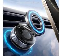 MRGLAS 2025 Upgraded Vacuum Suction Cup Car Phone Holder for Magsafe [89+LBS Strongest Suction & 2800gf Strongest Magnetic] Adjustable Car Phone Mount, Cell Phone Holders for Your Car/Gym/Mirror