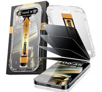 MRGLAS 4-Pack TOP 9H+ Glass for iPhone 16 Pro Privacy Screen Protector [Auto Alignment Kit] [10X Military Protection, 100% Anti Spy] UNBREAK Tempered Glass 6.3 inch Longest Durable Case-Friendly