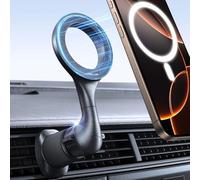 MRGLAS for MagSafe Car Mount [ 2025 Upgraded 40 Strong Magnets] [360° Rotation] Air Vent Magnetic Phone Holder [Double Metal Hook] Car Phone Holder Mount Compatible iPhone 17 16 15 Pro Max Plus S25 24