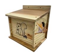 MrHN S Squirrel House - Squirrel Houses for Outside Nesting, Squirrel Nesting Box, Squirrel Boxes for Outside, Chipmunk Houses MrHN Basic