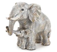 MrHsiang Good Luck Decorations Elephant Gifts for Women,Unique Figurines Decor for The Home, Room,Bathroom,Bedroom,Classroom Shelf Décor (Silver)