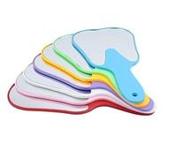 MrHugoo 7 Pieces Tooth Shaped Handheld Mirror Cute Makeup Mirror Hand Held Plastic Dental Mirrors with Handle Colorful