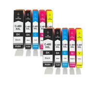 MRHZKE 1 2 3 4 Set Ink Cartridge Compatible With 480 481 PGI-480 CLI-481 For TS6140 TR7540 TR8540 TS704 TS6340 TS8340 TS8140 TS9140 Printers(5COLOR 2SET)