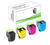 MRHZKE (4 Color Set) Replacement Toner Cartridge Compatible With L1EXMARK CS317 CS417 CS517 71B10K0 71B10C0 71B10M0 71B10Y0 Black 3000 Pages Color 2300 Pages