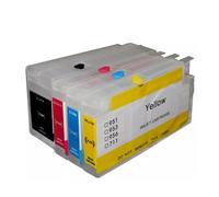 MRHZKE 4PC H711 711xl 711 711XL Refillable Ink Cartridge With Auto Reset Chip Compatible With 711 T120 T520 120 520 Series Designjet Plotters