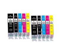 MRHZKE 5-Pack Ink Cartridge PGI-580 CLI-581 PGI580 580XXL Compatible With TR7550 TR8550 TS6151 TS6150 Printer