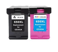 MRHZKE Compatible 650XL Ink Cartridge Replacement Works With 650 650XL Fits Deskjet 1015 1515 2515 2545 2645 3515 4645 Printers(1bk and 1color)
