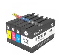 MRHZKE Compatible Ink Cartridge For 711XL 711 Works With Designjet T120 T520 Inkjet Printers(1set)