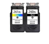 MRHZKE Compatible Ink Cartridge For PG 260 CL 261 PG260 CL261 260XL 261XL Works With TS5320 TS6420 TR7020 Inkjet Printers(1black 1color)