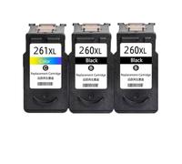MRHZKE Compatible Ink Cartridge For PG 260 CL 261 PG260 CL261 260XL 261XL Works With TS5320 TS6420 TR7020 Inkjet Printers(2black 1color)